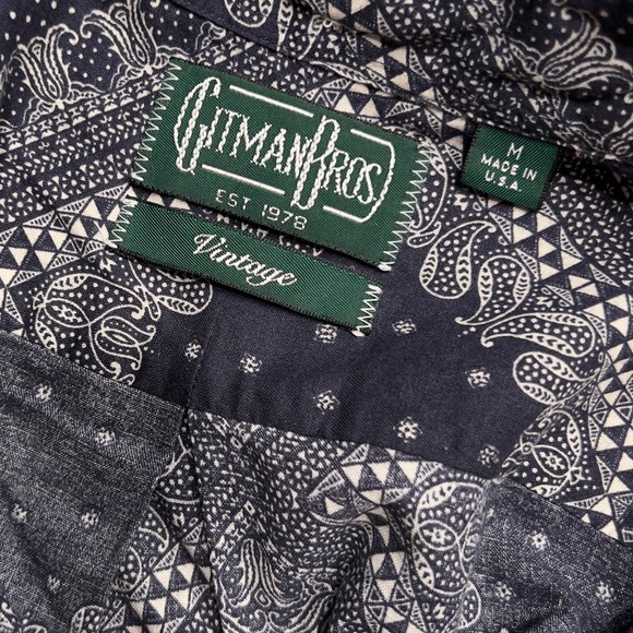 Gitman Bros Vintage Bandana Print Chambray Shirt - Picture 8 of 14